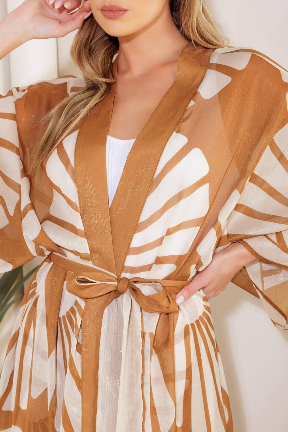 AWAITING LOVE WOVEN KIMONO COVER UP AND PANT SET.