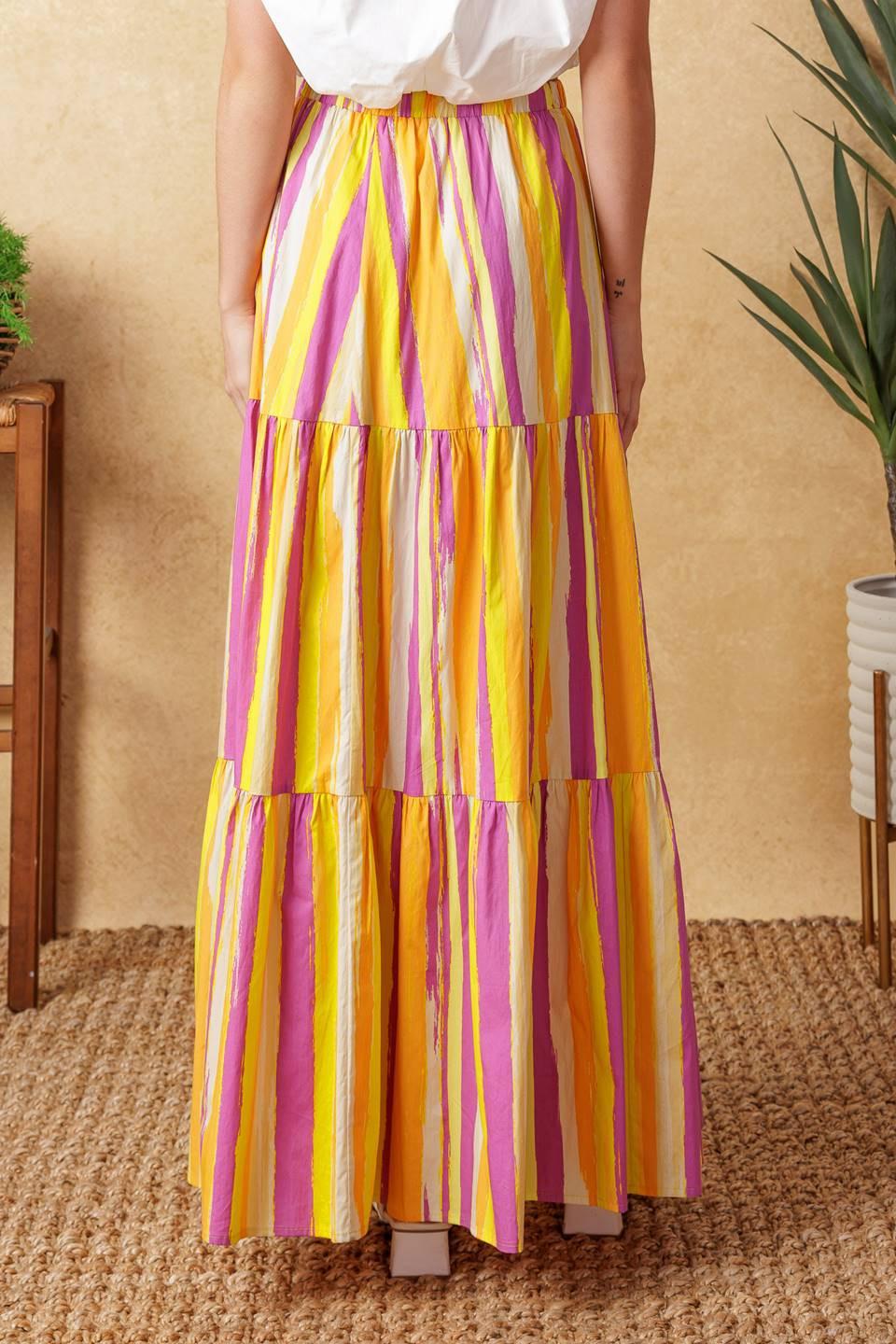 LIGHT UP MY LIFE POPLIN MAXI SKIRT - Flying Tomato - SKIRTS - Flying Tomato