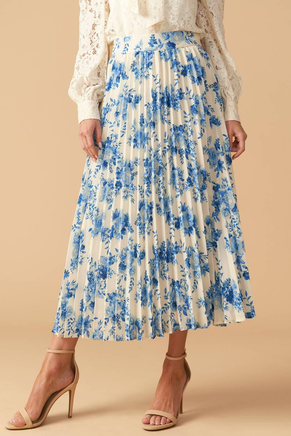 STARS IN MY HEART WOVEN MIDI SKIRT.