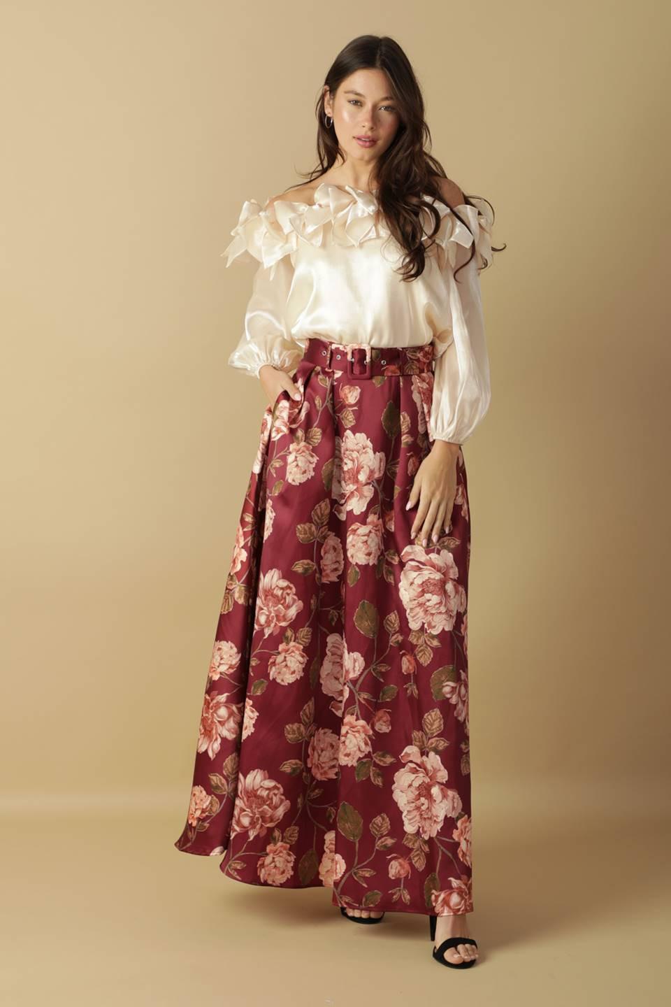 CRUISE CONTROL WOVEN MAXI SKIRT.