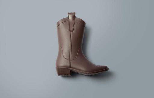 Rustic Brown ADULT All Weather Rubber Cowboy Boots.