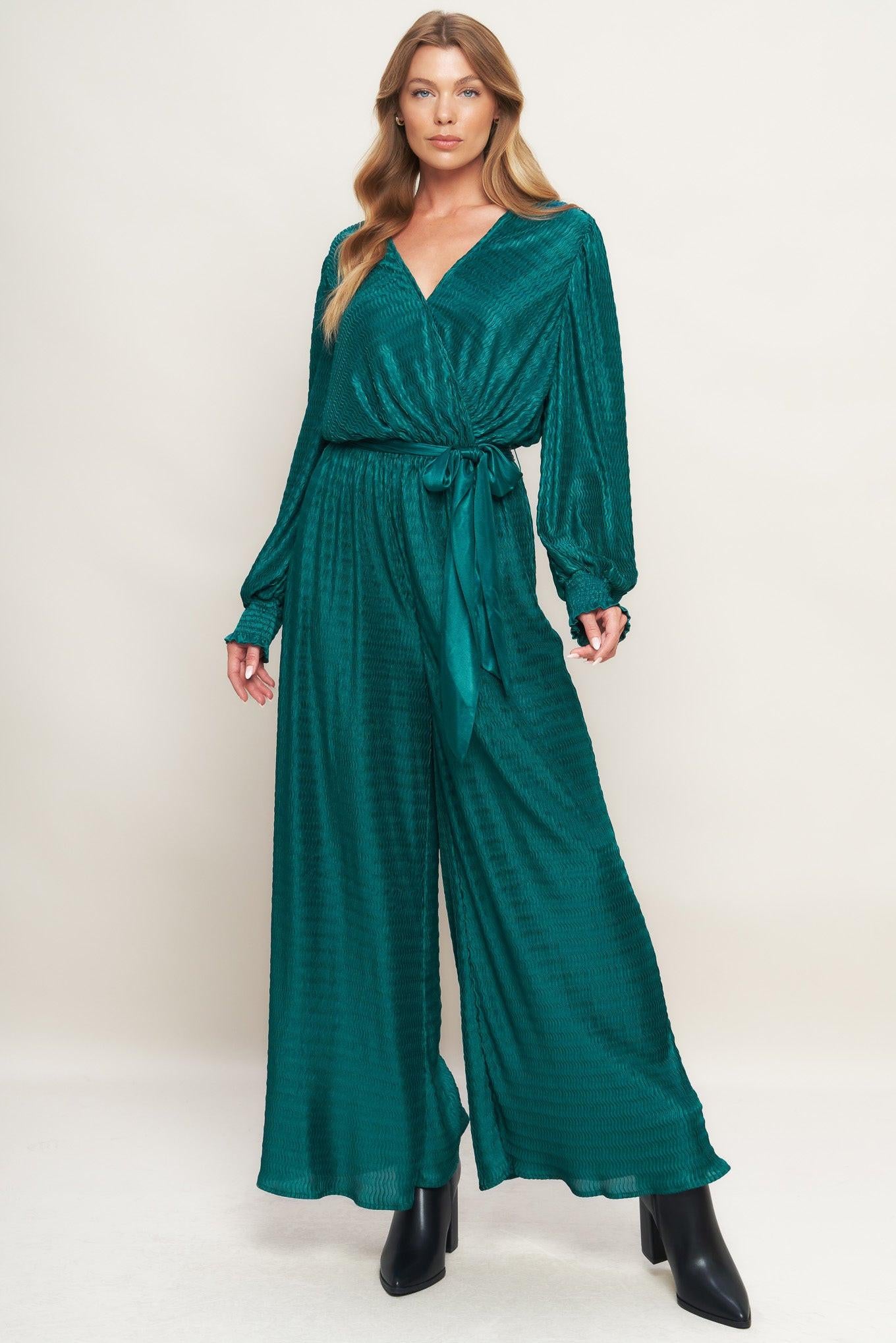 ATTENTION OF THE DAY WOVEN JUMPSUIT.