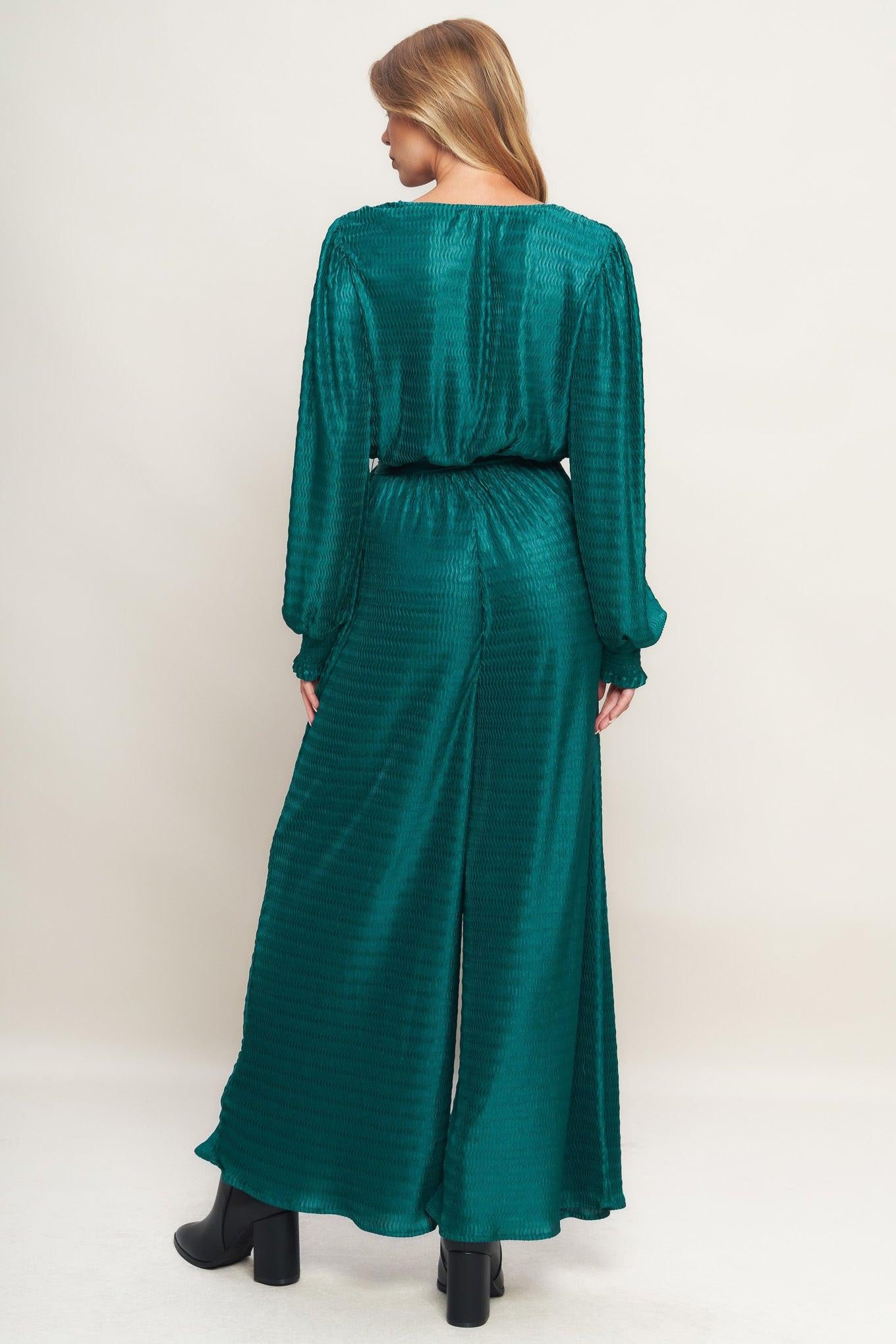 ATTENTION OF THE DAY WOVEN JUMPSUIT.