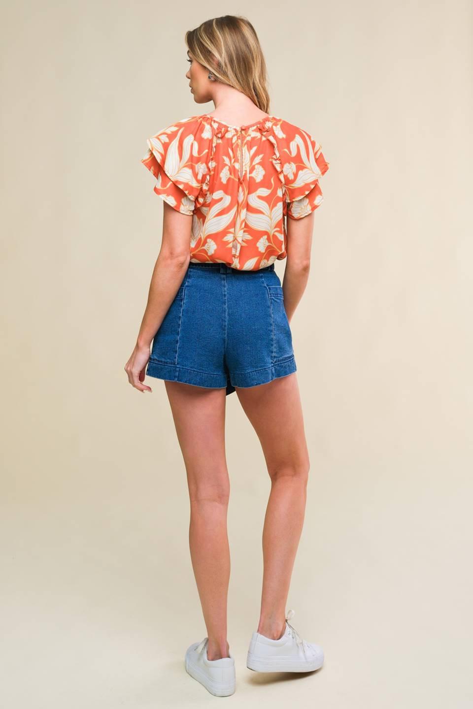 AZURE ELEGANCE DENIM SKORT.