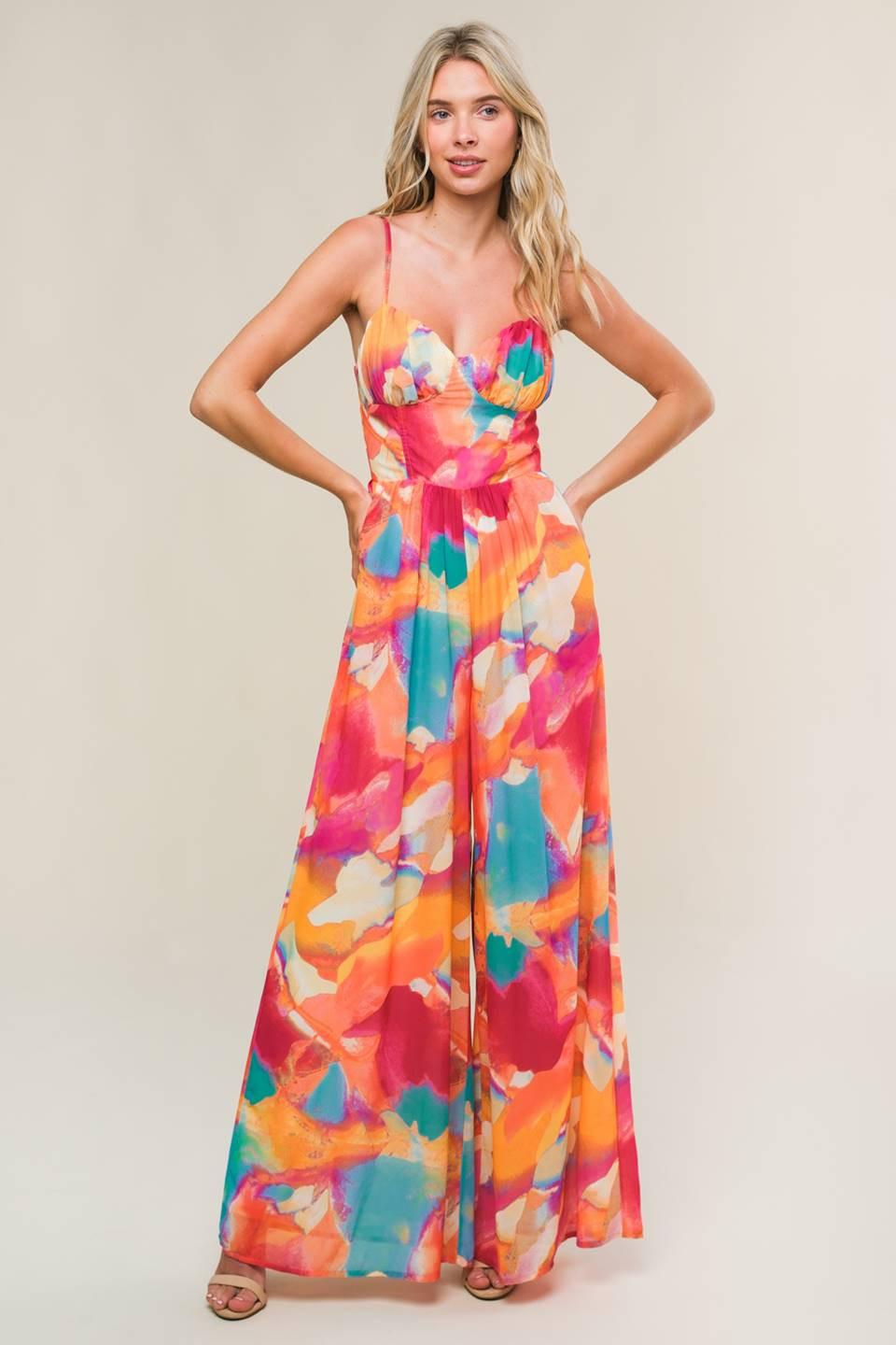 SWEETEST STYLE WOVEN JUMPSUIT.