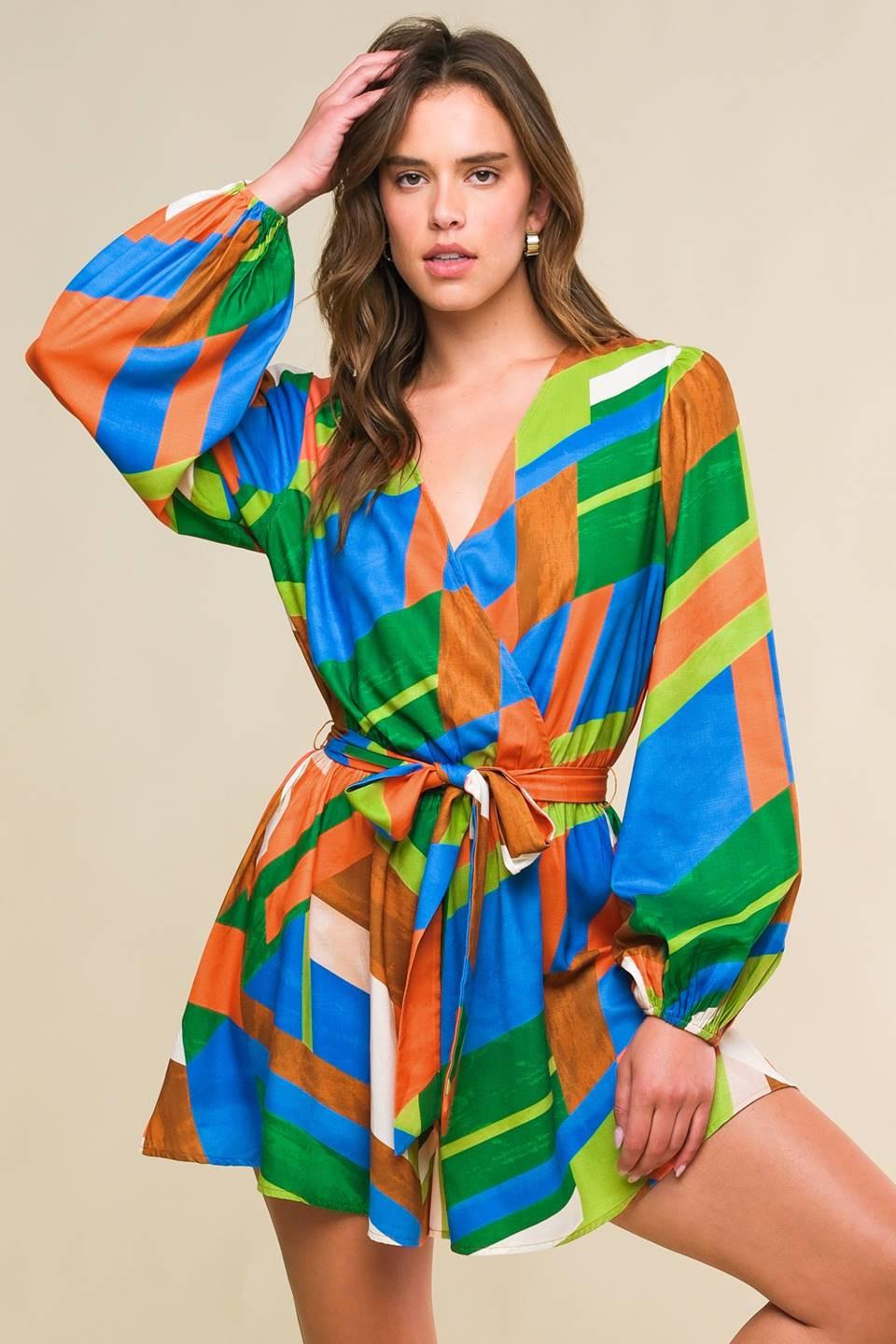 THIS IS YOUR SIGN WOVEN ROMPER.