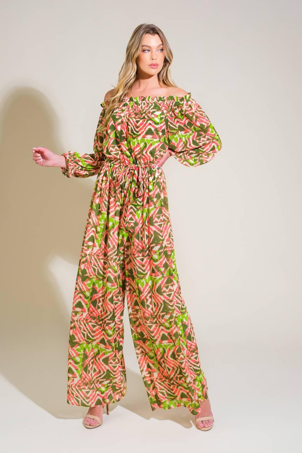 MOMENTS OF JOY WOVEN JUMPSUIT.