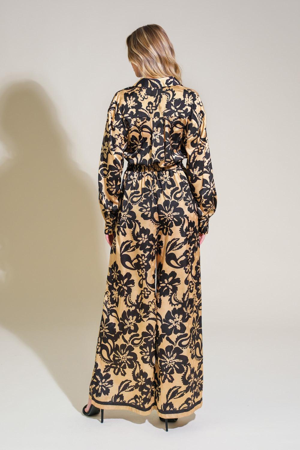 MIDNIGHT OASIS WOVEN JUMPSUIT.