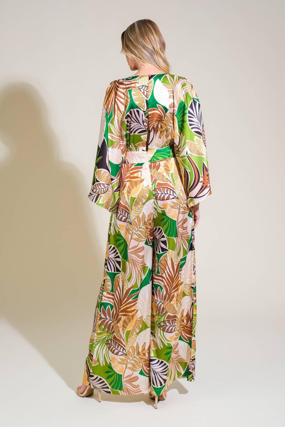 RIPPLE EFFECT WOVEN JUMPSUIT.