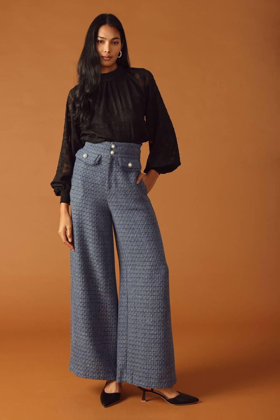 THREADS OF DESTINY TWEED PANTS.