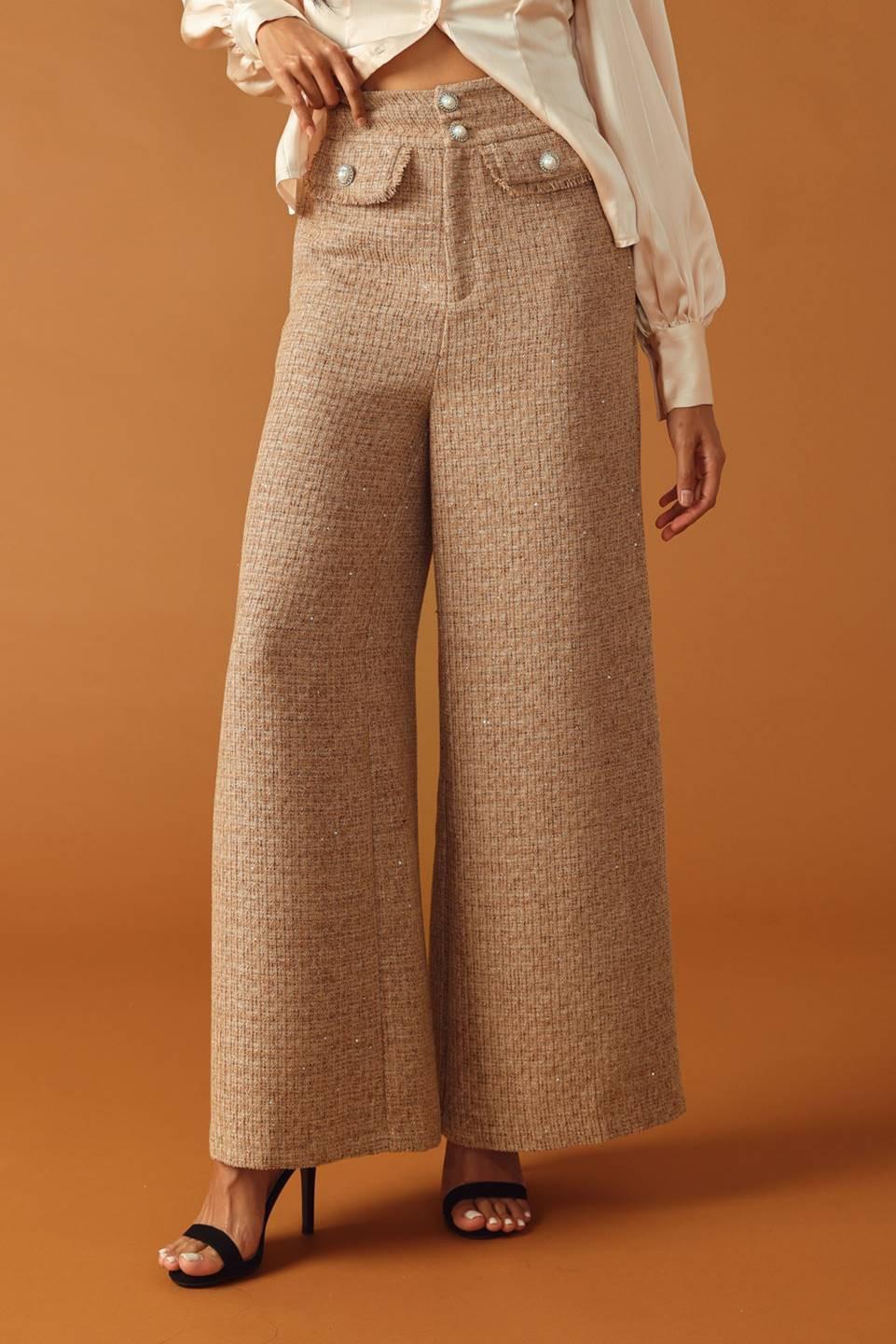 THREADS OF DESTINY TWEED PANTS.