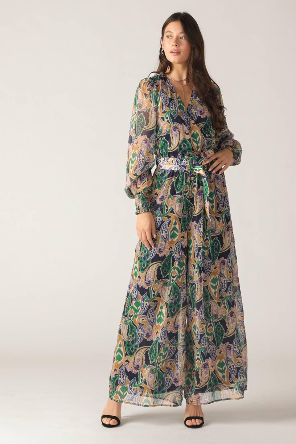 WITH THE GIRLS WOVEN JUMPSUIT.