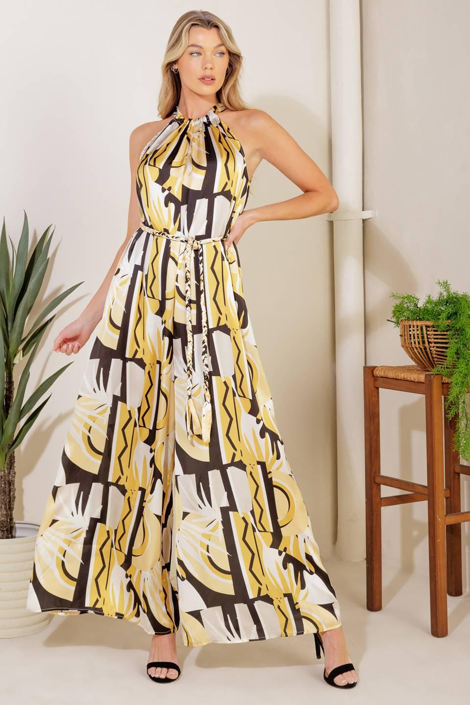PASSING GLANCES WOVEN JUMPSUIT.