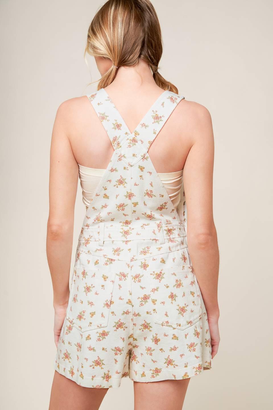 INVITE ONLY OFF WHITE WOVEN ROMPER.