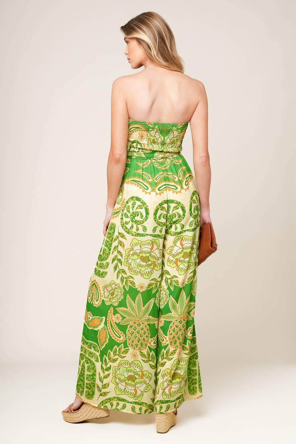 CAMERON MEADOW GREEN WOVEN JUMPSUIT.