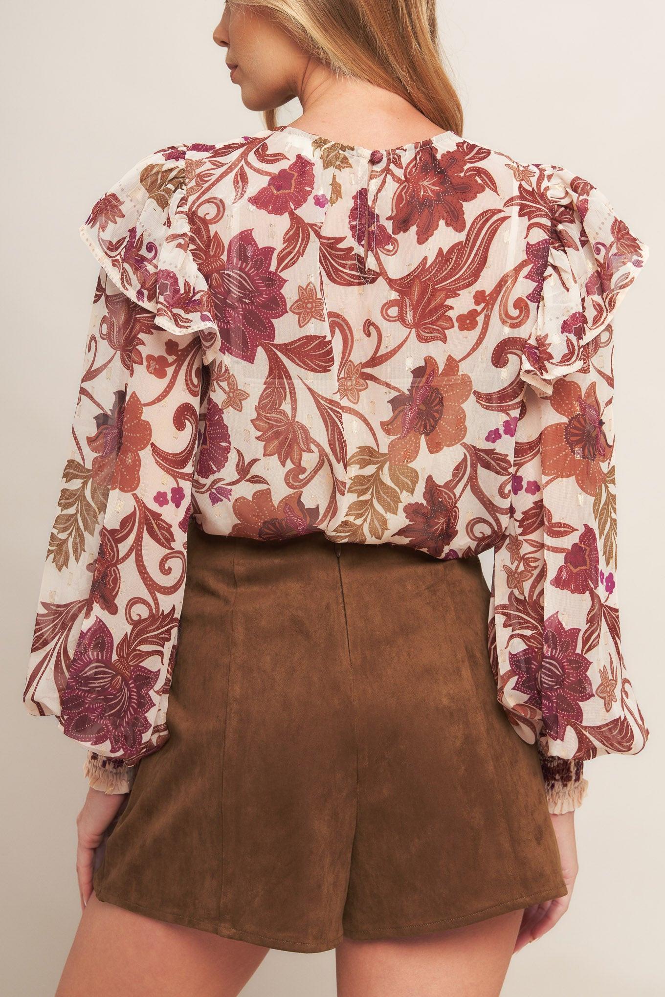 AUTUMN STARLET FAUX SUEDE SKORT.