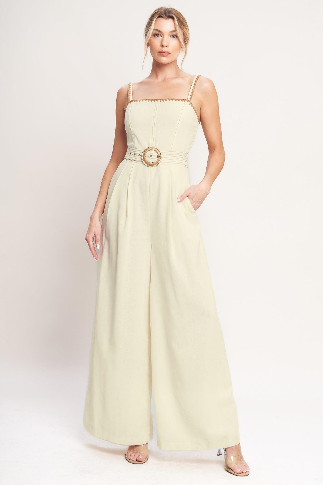 THE QUIET STATEMENT WOVEN JUMPSUIT.