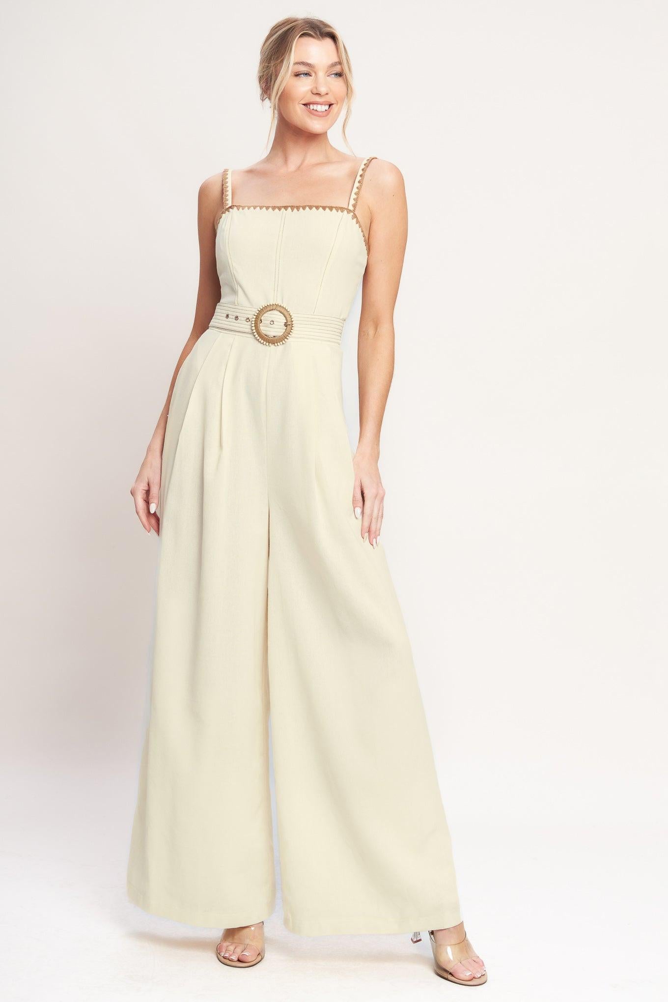 THE QUIET STATEMENT WOVEN JUMPSUIT.