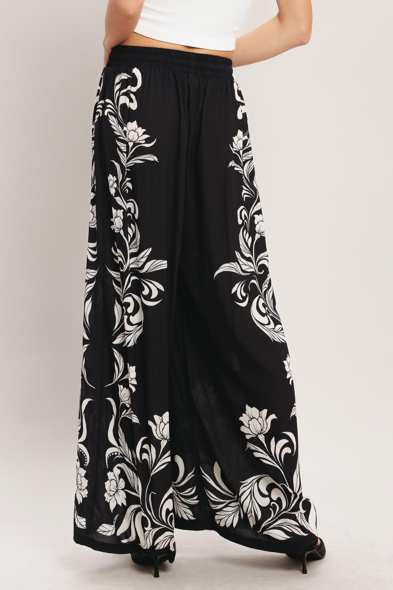 BLACK RIVIERA WOVEN PANTS.