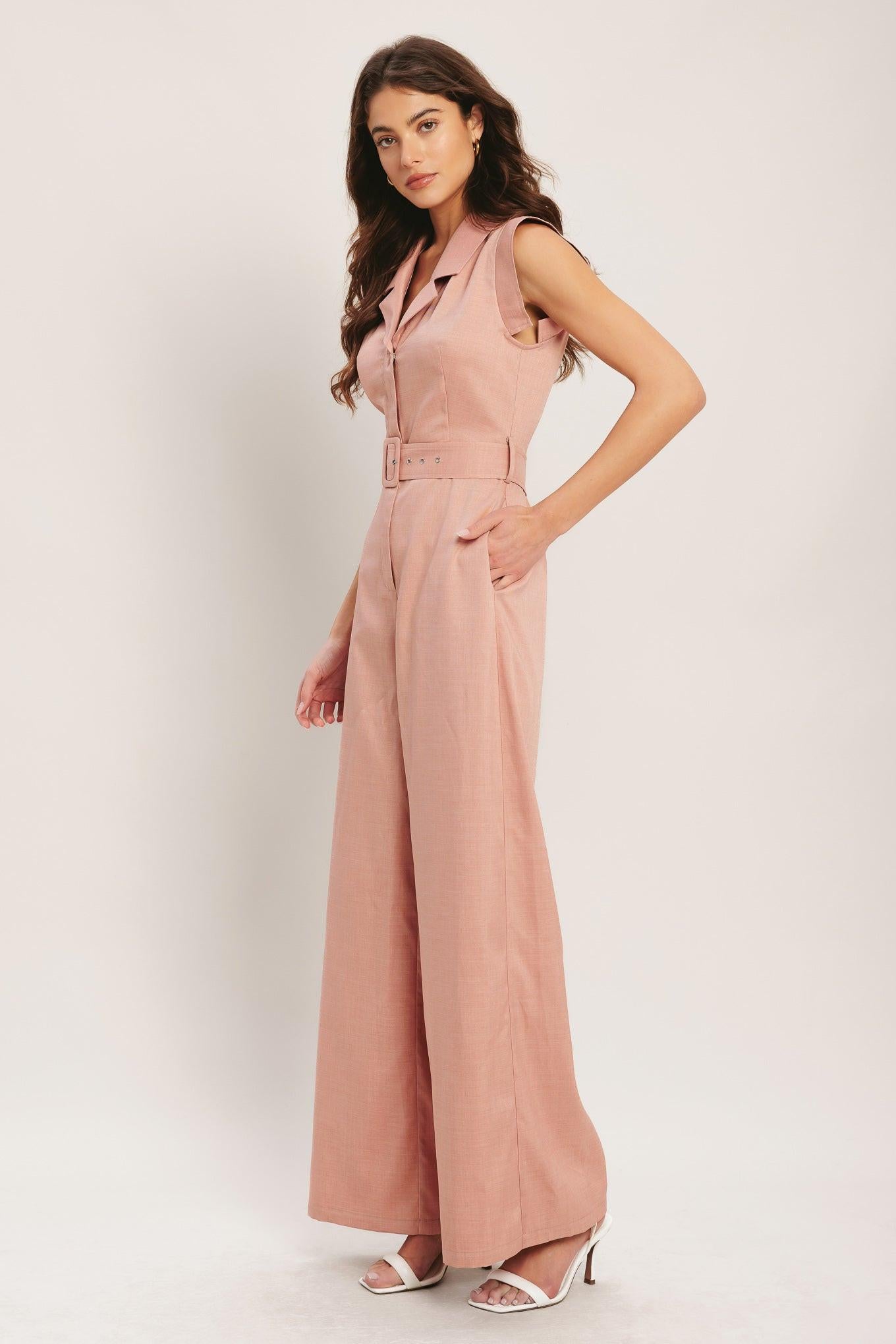 CITY ICON WOVEN JUMPSUIT.