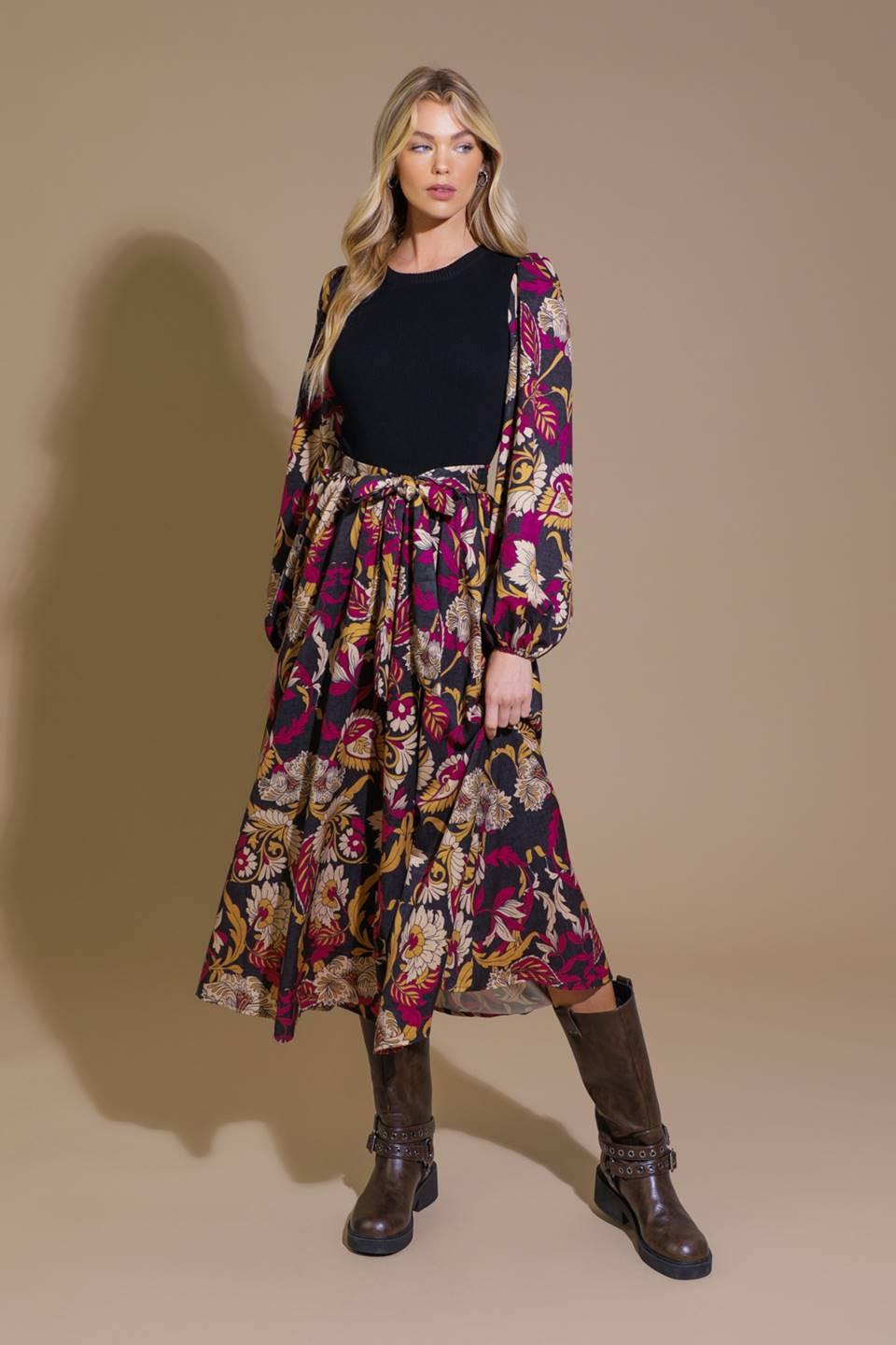 CRUSHING ON COZY WOVEN MIDI DRESS.