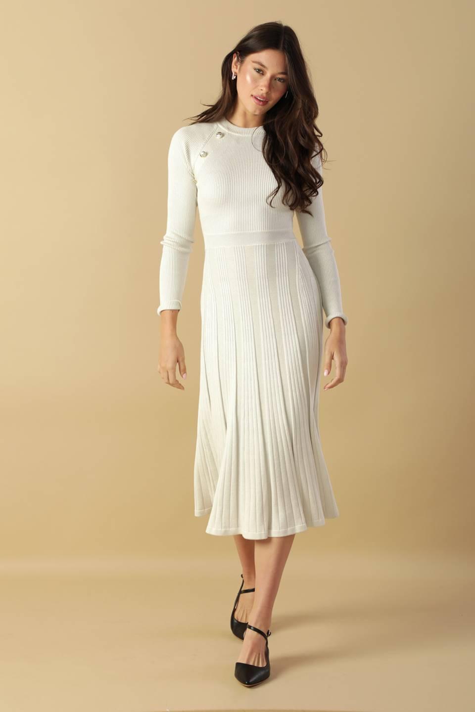 white sweater midi dress HIGH STANDARDS l FLYING TOMATO – Flying Tomato L sizes Color:Custom Color (18-31) Black Closed Molly Bracken Surf Print