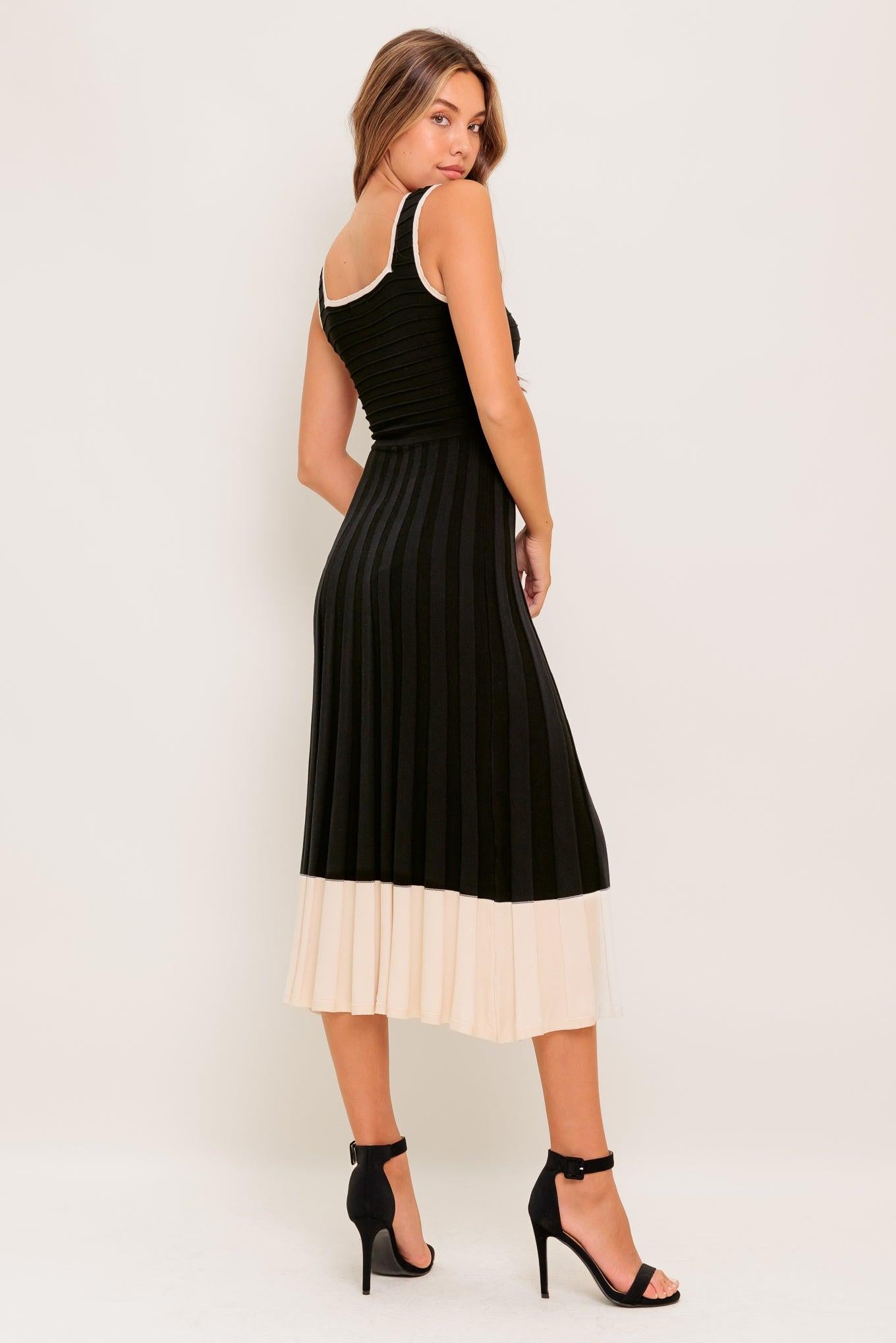 MODERN MUSE KNIT MIDI DRESS.
