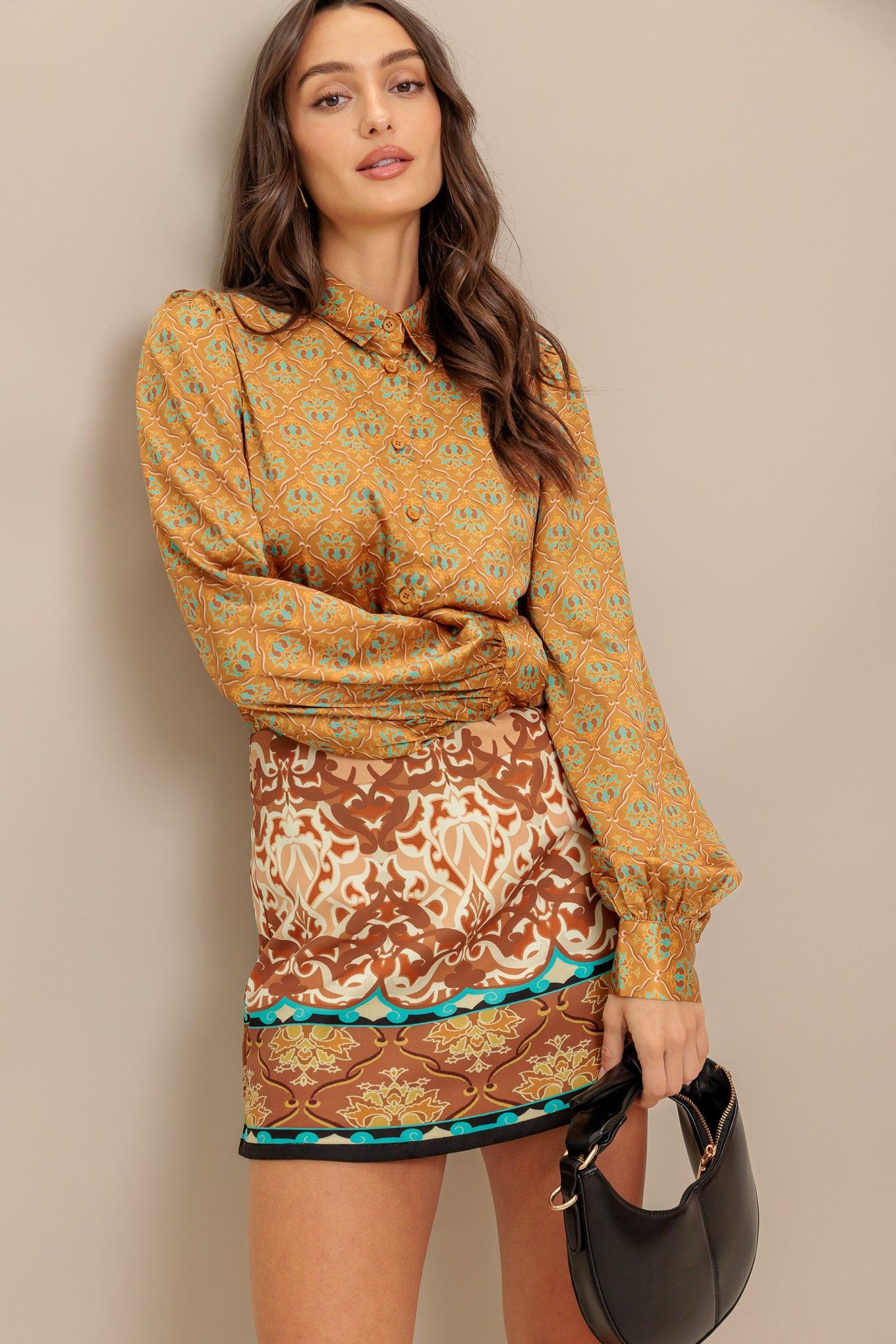 MOROCCAN MUSE WOVEN TOP.