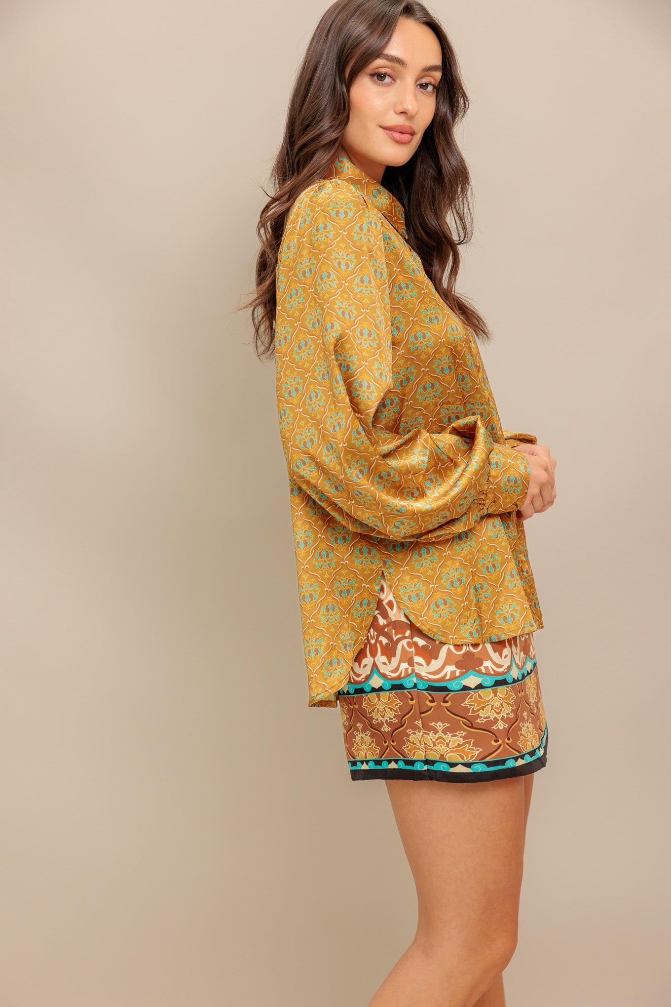 MOROCCAN MUSE WOVEN TOP.