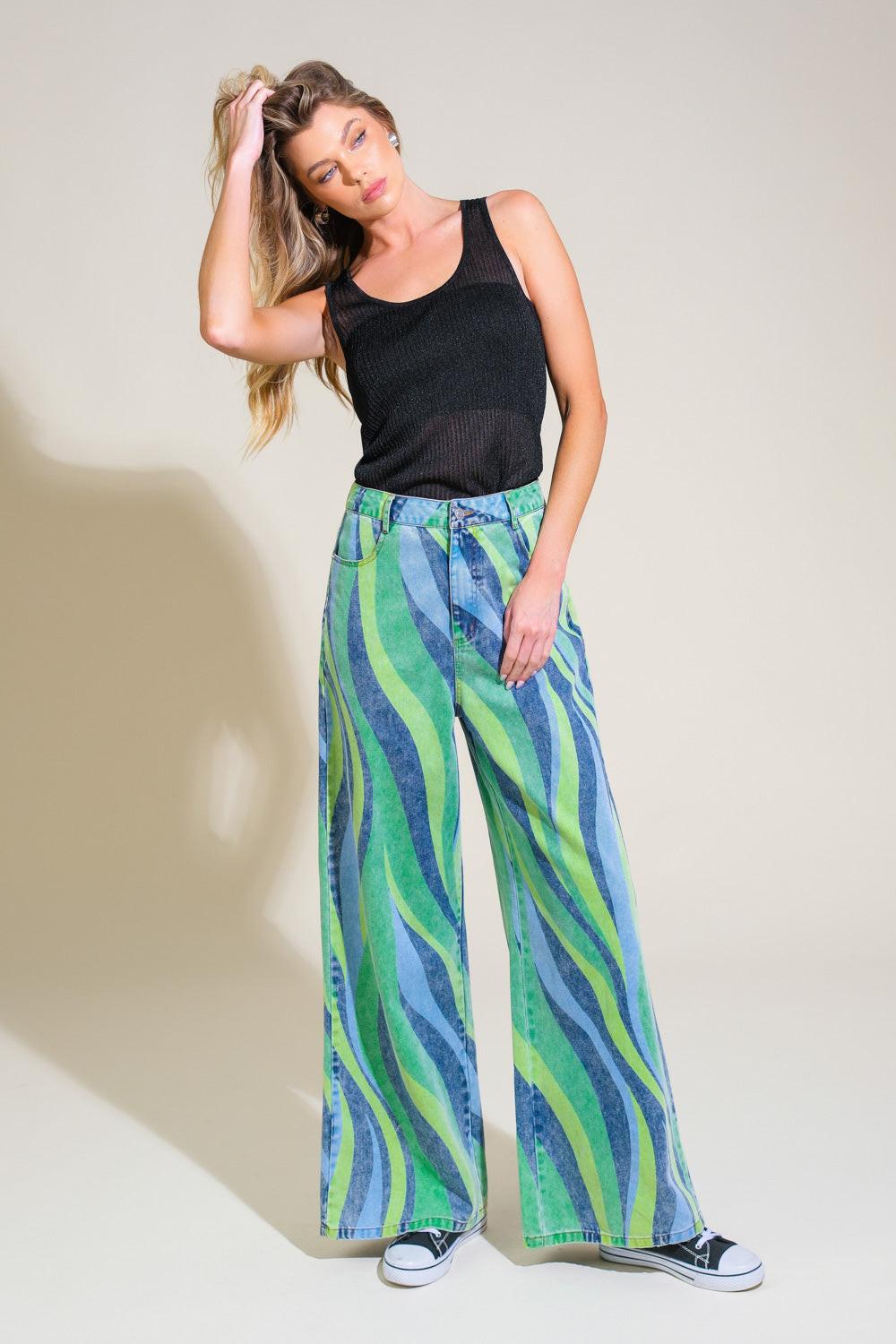 NAVIGATING LIFE DENIM PANTS.