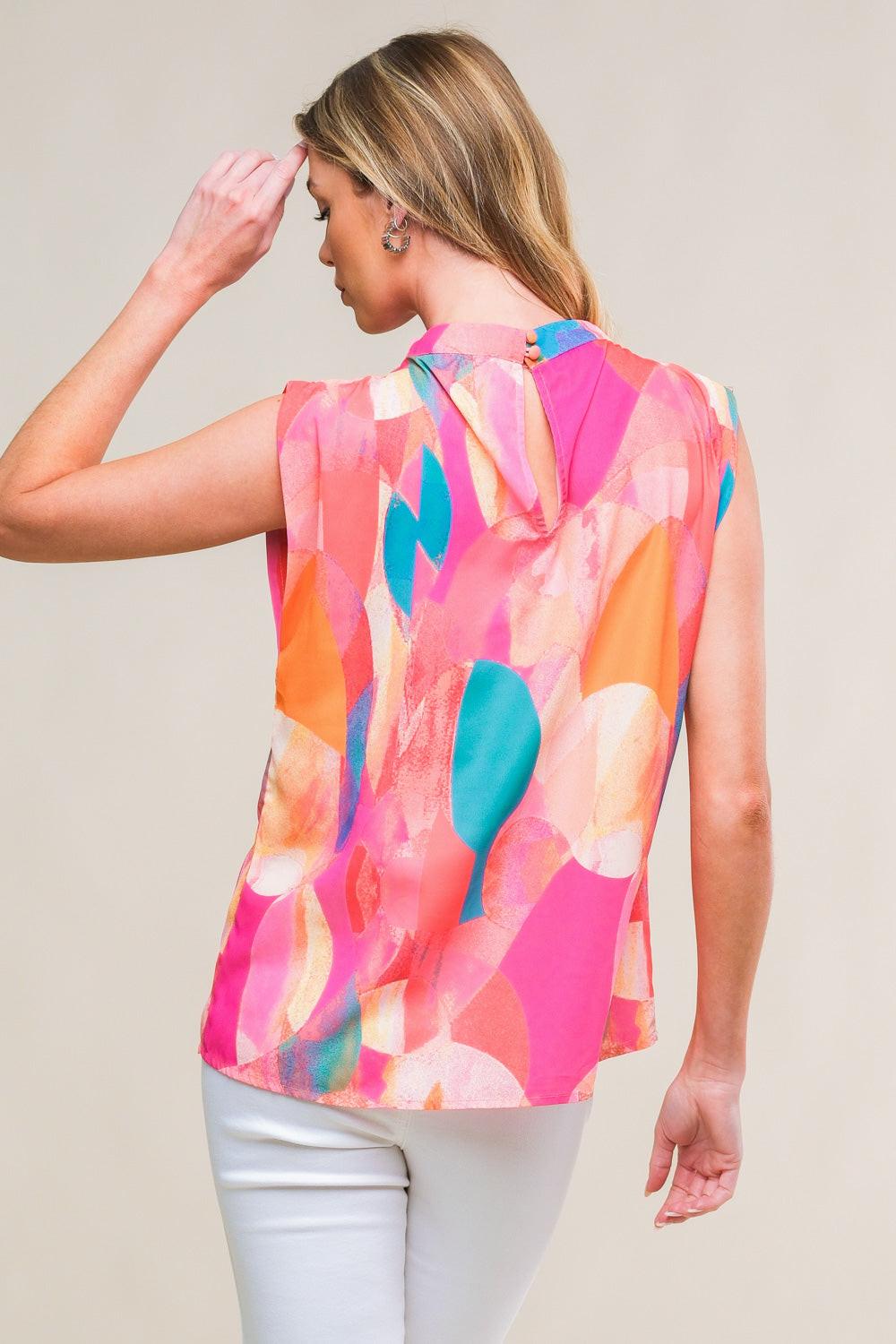 NATURE'S CHARM WOVEN TOP.