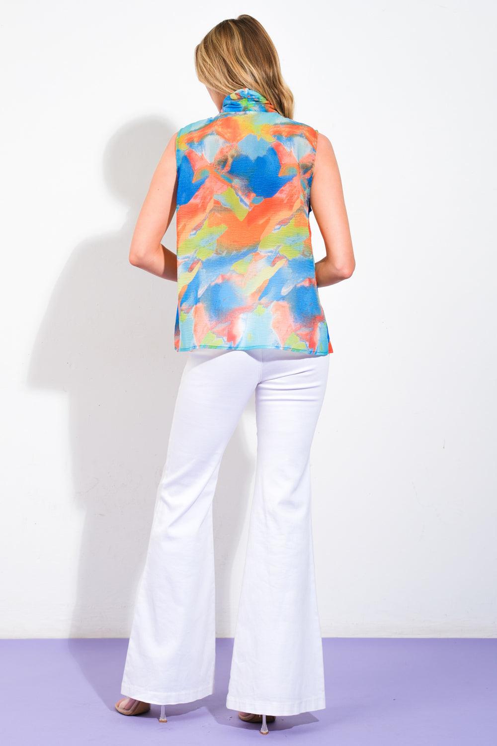 ALWAYS CELEBRATING WOVEN TOP.