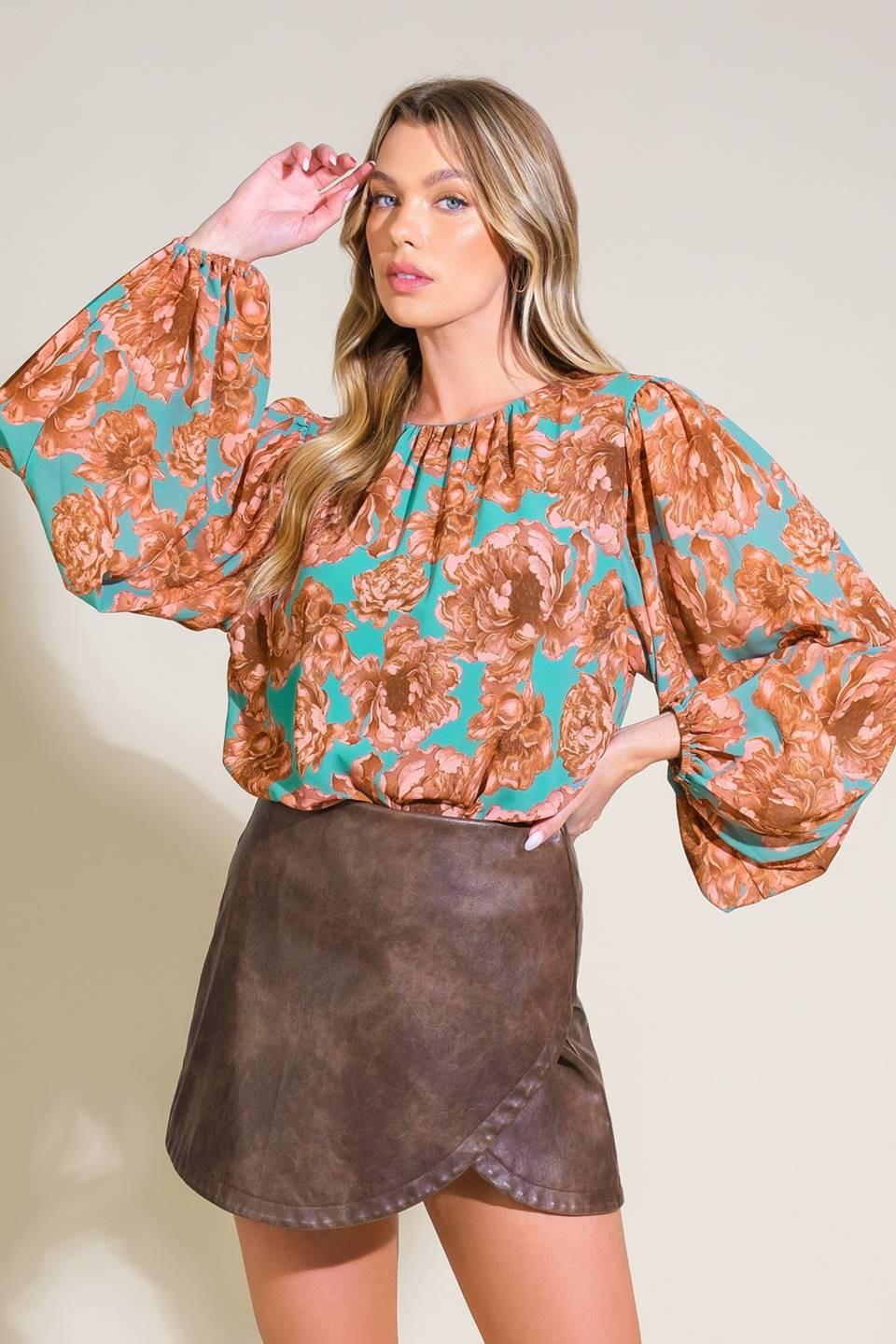 DELICATE HUE WOVEN TOP.