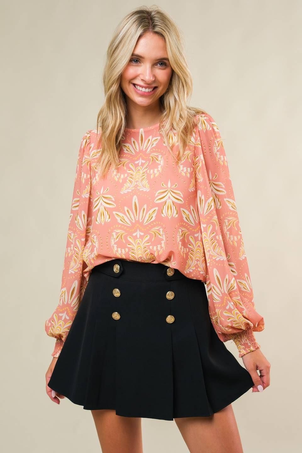 GET THE LOOK WOVEN TOP.
