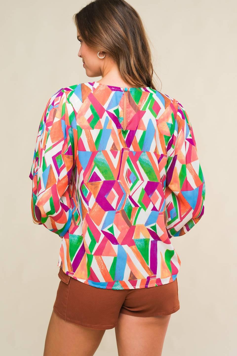 THAT'S THAT BRIGHT WOVEN TOP.