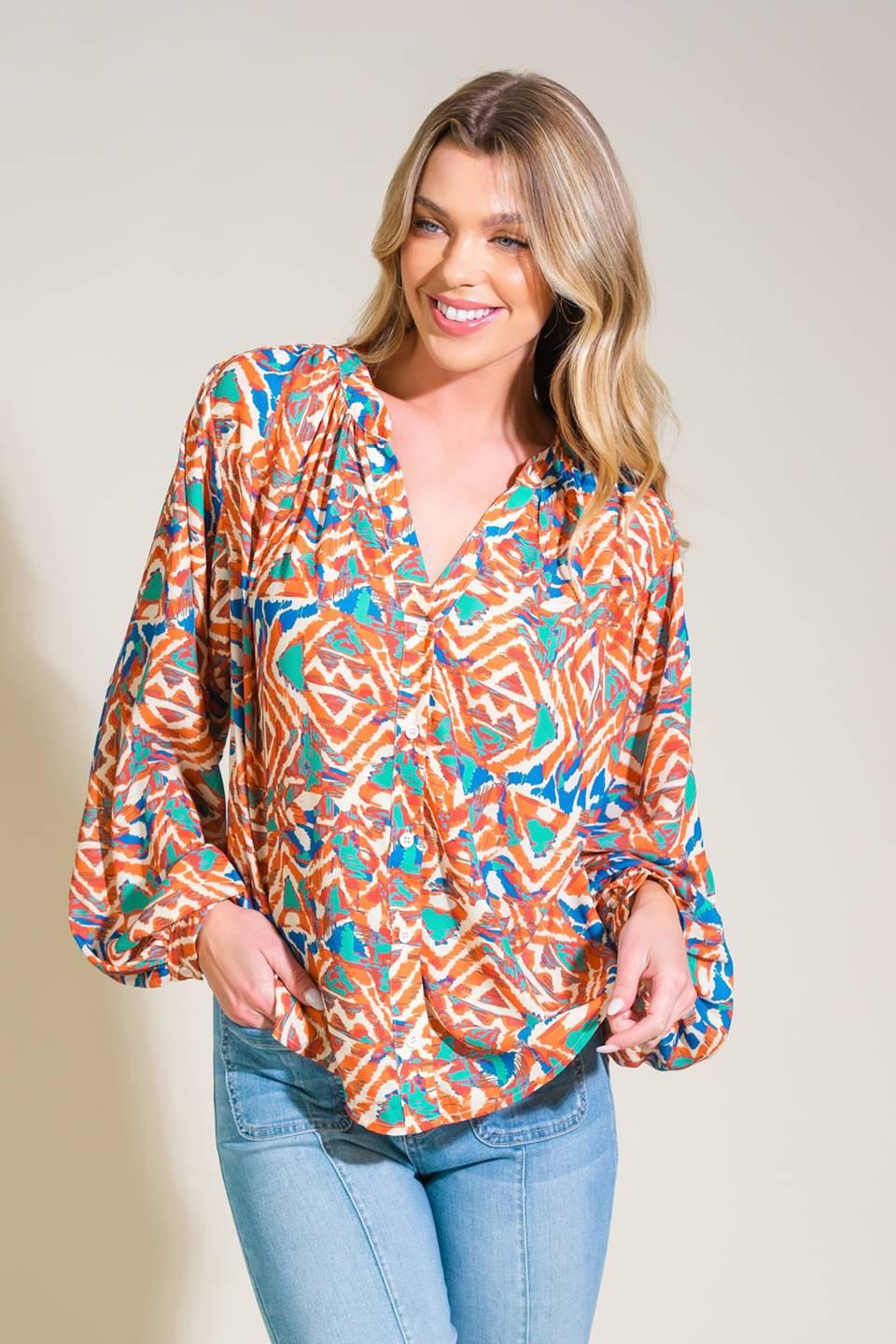 URBAN ELEGANCE WOVEN TOP.