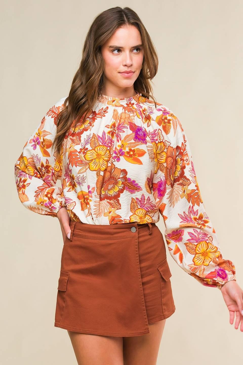 ROMANTICALLY ENTANGLED WOVEN TOP.