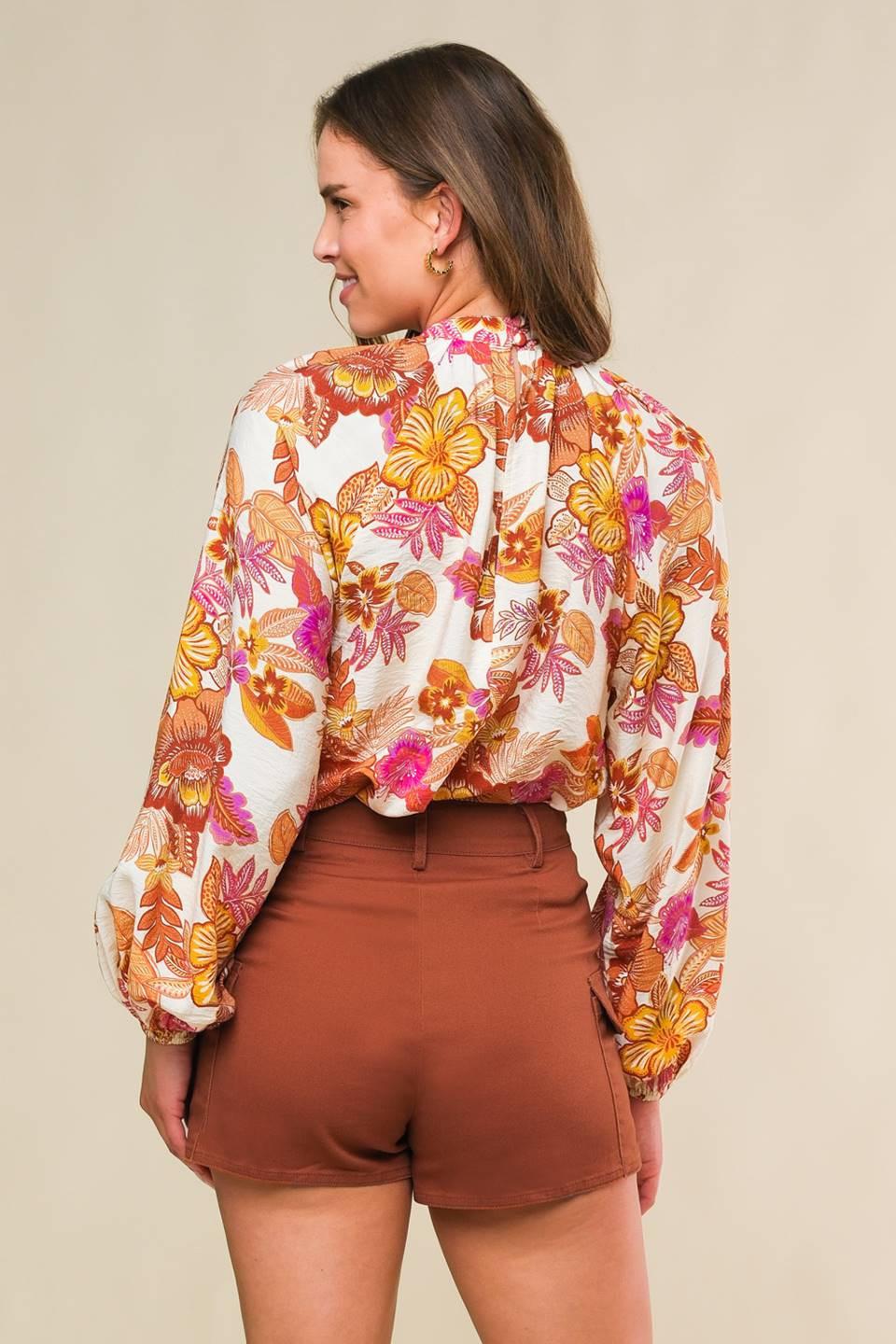 ROMANTICALLY ENTANGLED WOVEN TOP.