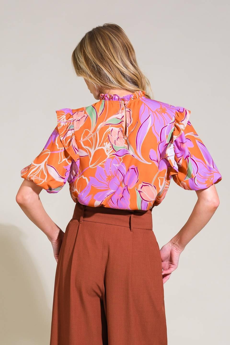 GLOWING GIRL WOVEN TOP.