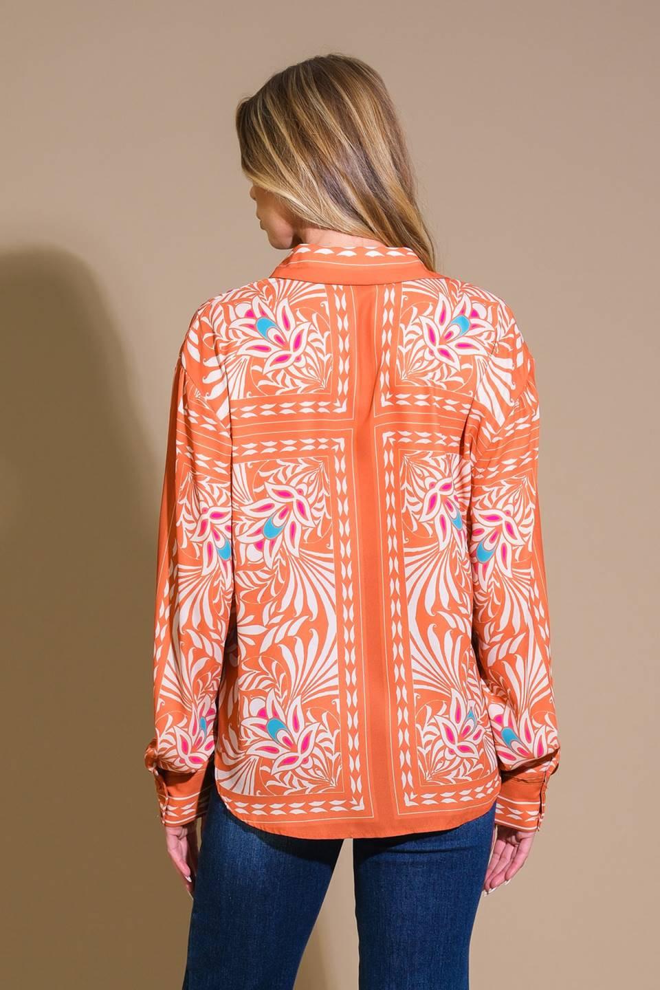 YOU NEVER CAN TELL WOVEN TOP.