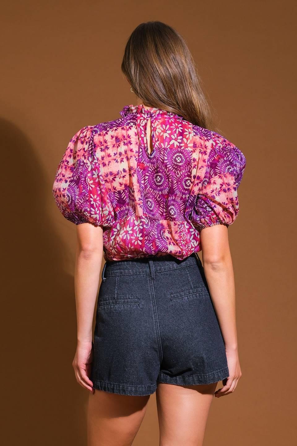 SPECIAL MOMENT WOVEN TOP.