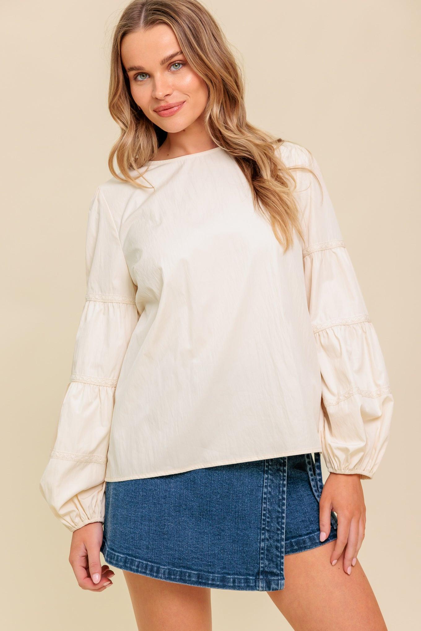 WAVERLY MILLS WOVEN TOP.