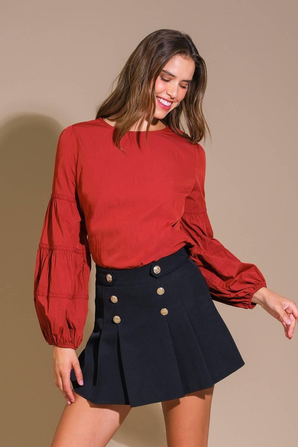WAVERLY MILLS WOVEN TOP.