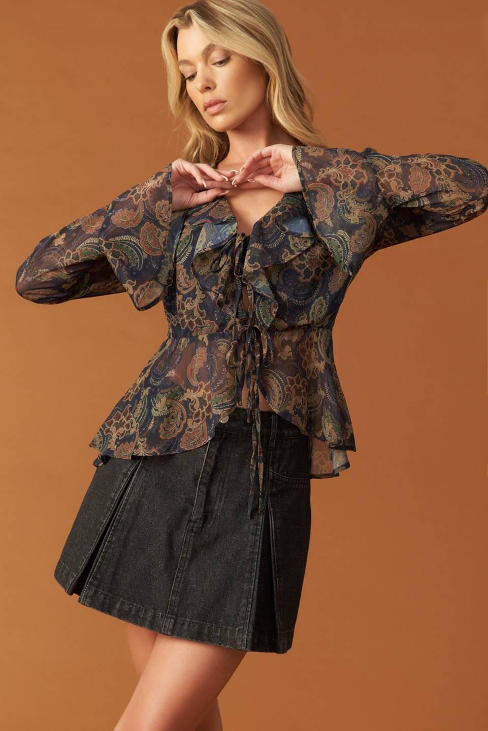 SECRET GARDEN WOVEN TOP.