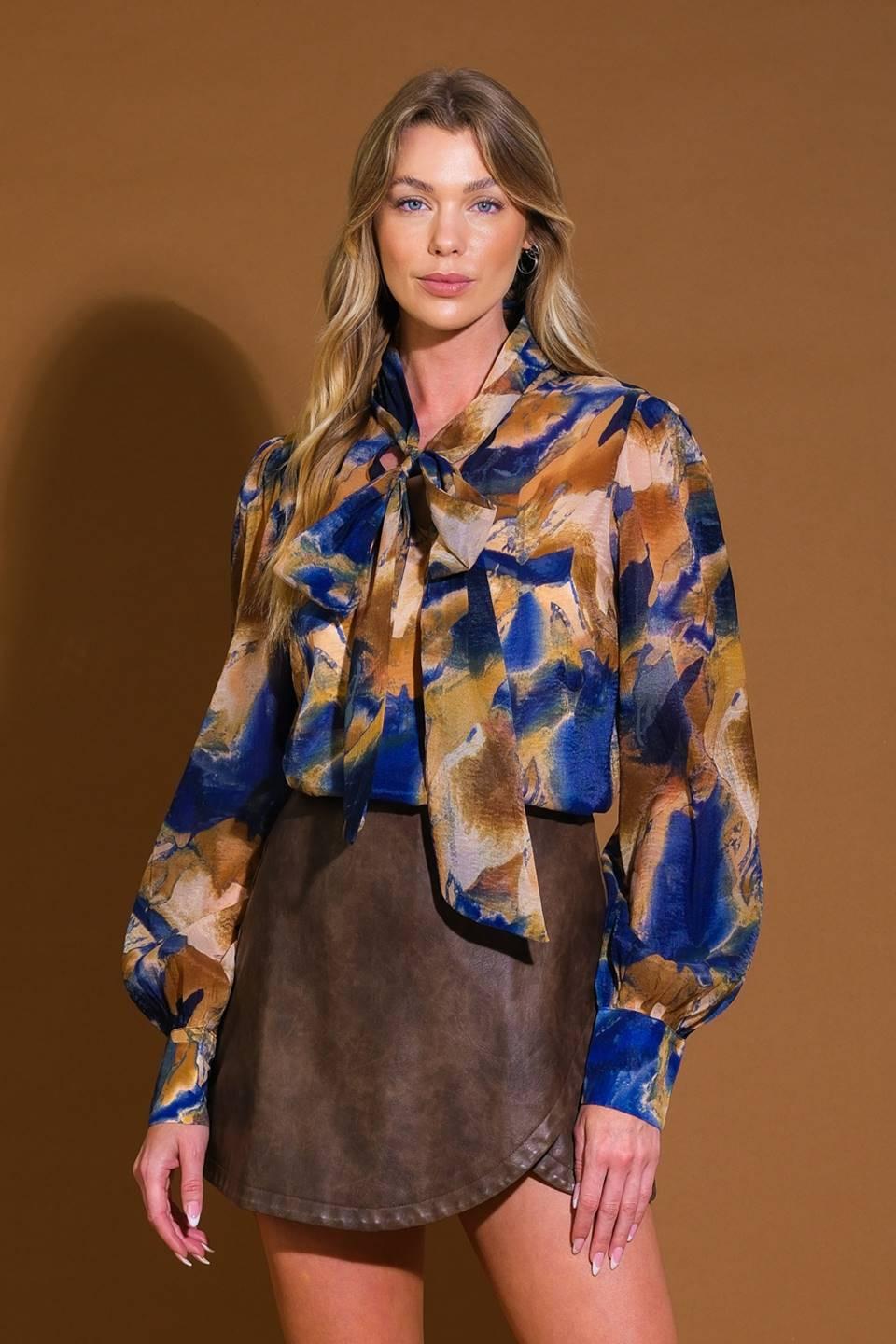 ALWAYS CELEBRATING WOVEN TOP.