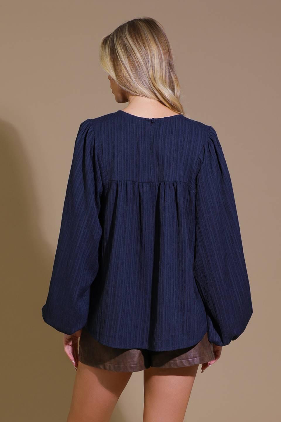 ENCHANTED TO MEET WOVEN TOP.