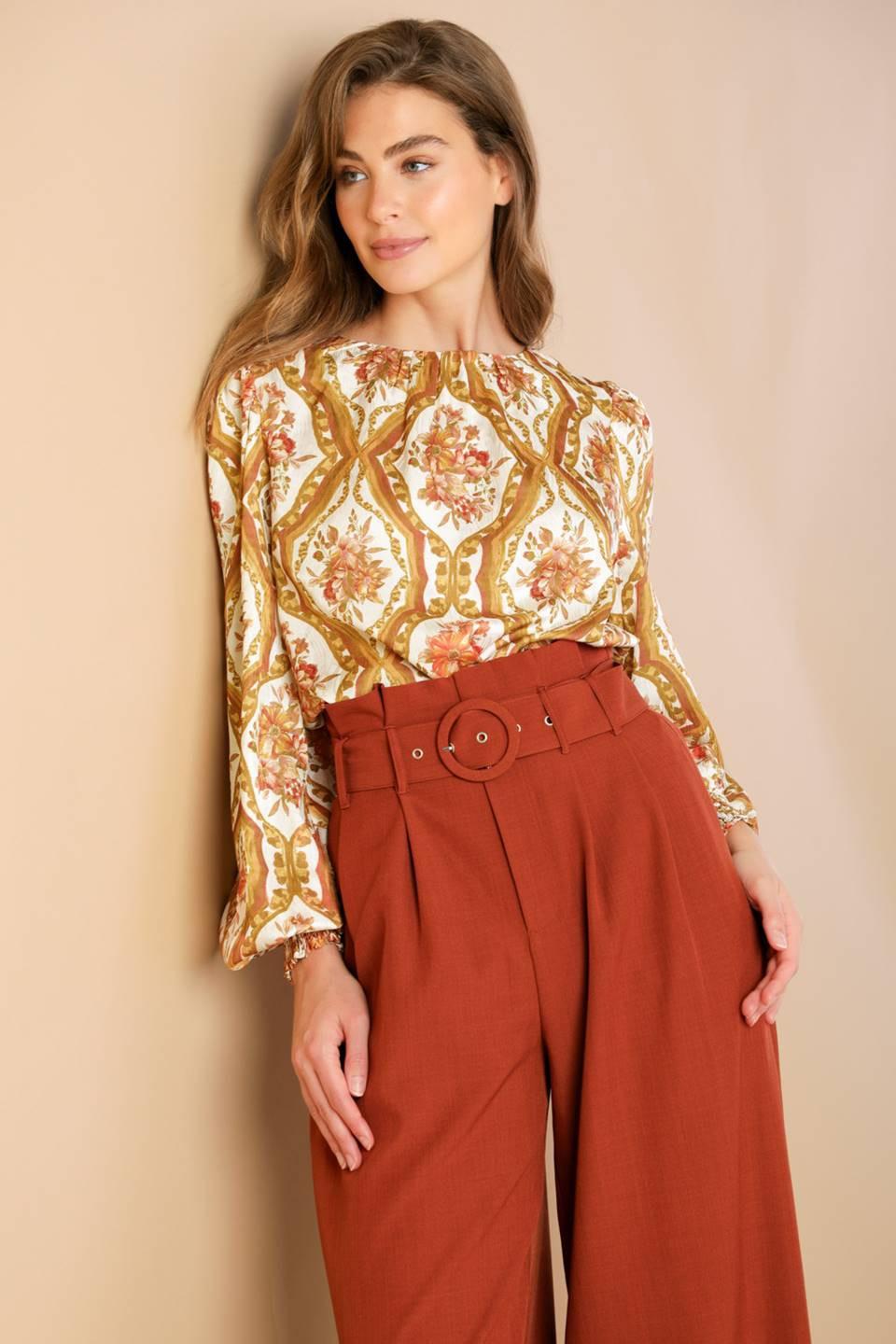 BE BETTER IVORY WOVEN TOP.