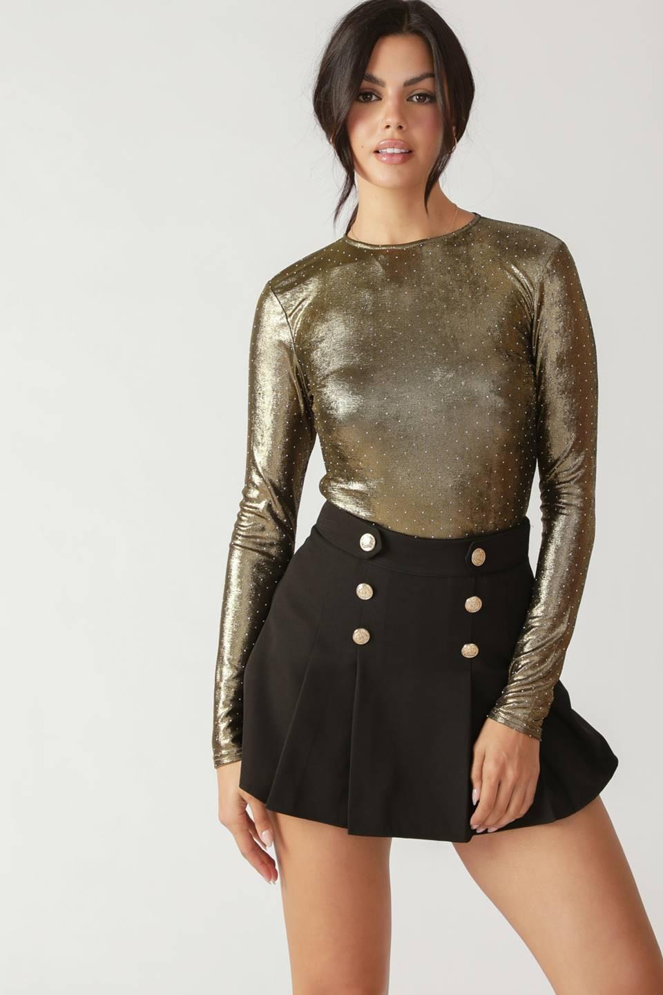 LET'S RIDE EMBELLISHED BODYSUIT.