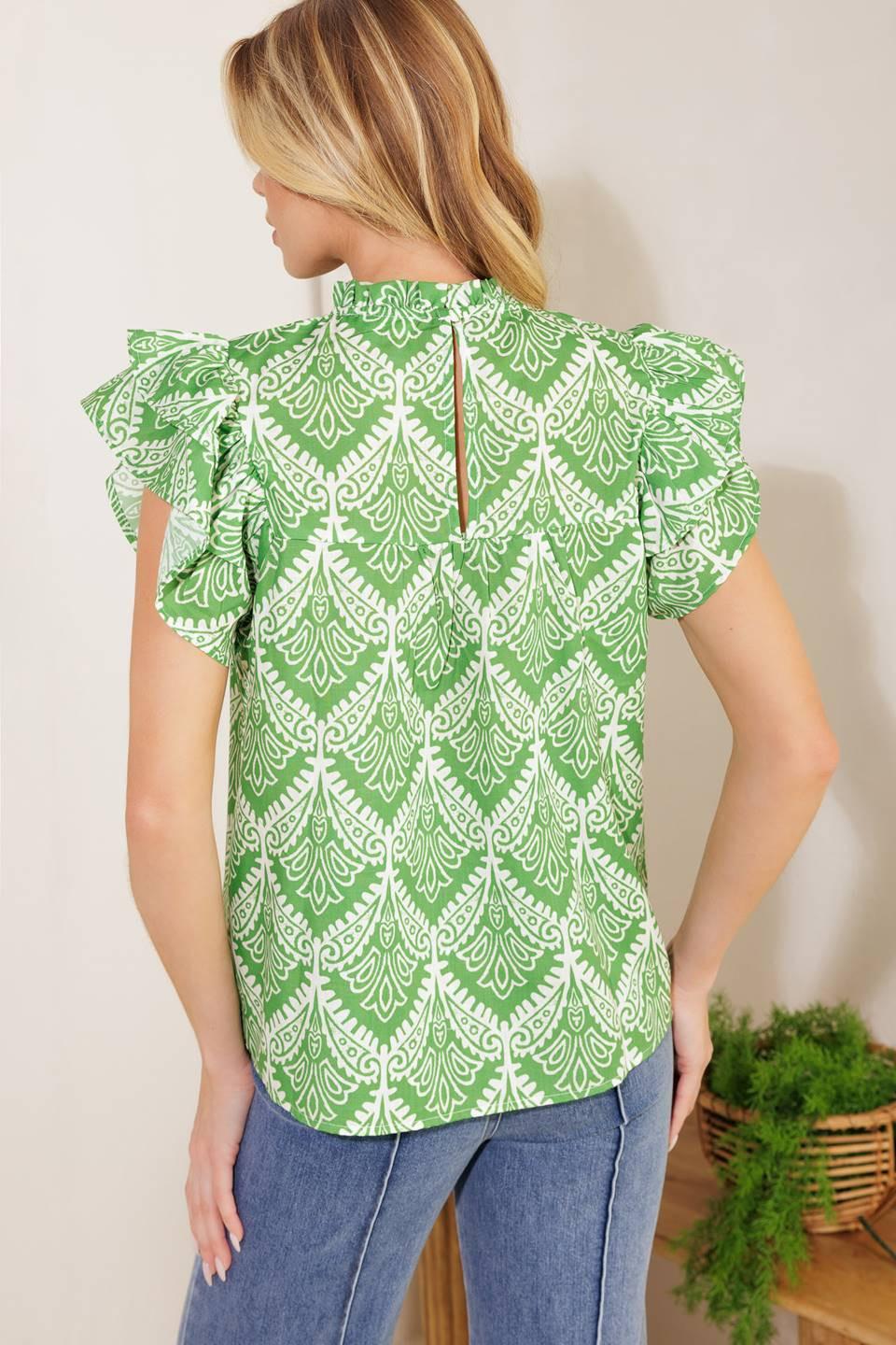 WANT YOU AROUND WOVEN TOP.