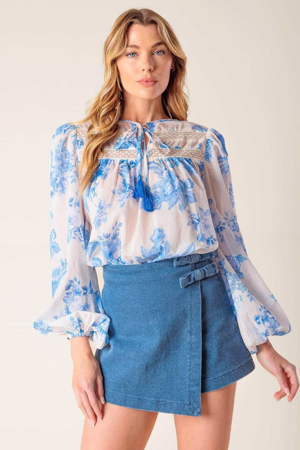 LAGOON DAYDREAMS WOVEN TOP.